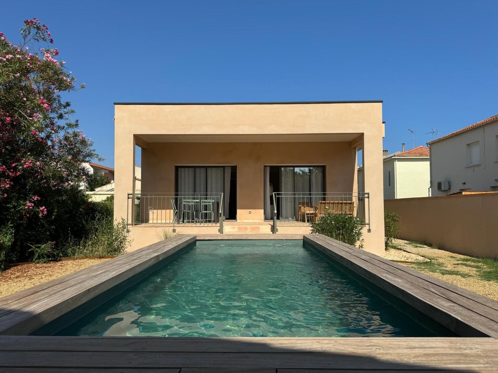 Villa Familiale Avec Piscine Hyper Centre Вальрас-Плаж Екстер'єр фото